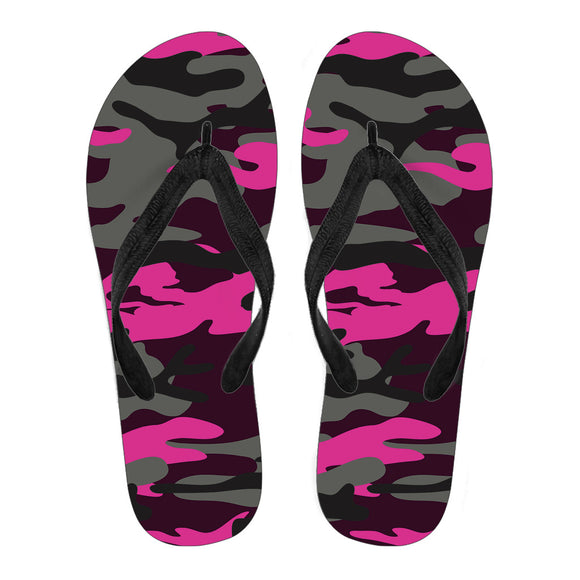 Silver Army Style Women's Flip Flops