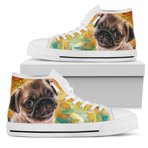 Pug Lovers Women's High Top Shoes