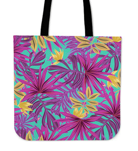 Tropical Purple Paradise Cloth Tote Bag