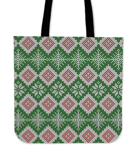 Christmas Lovely Green Good Vibes Only Cloth Tote Bag