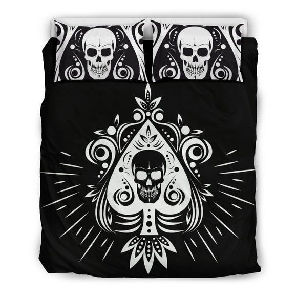 Skull Tattoo Black Design Bedding Set