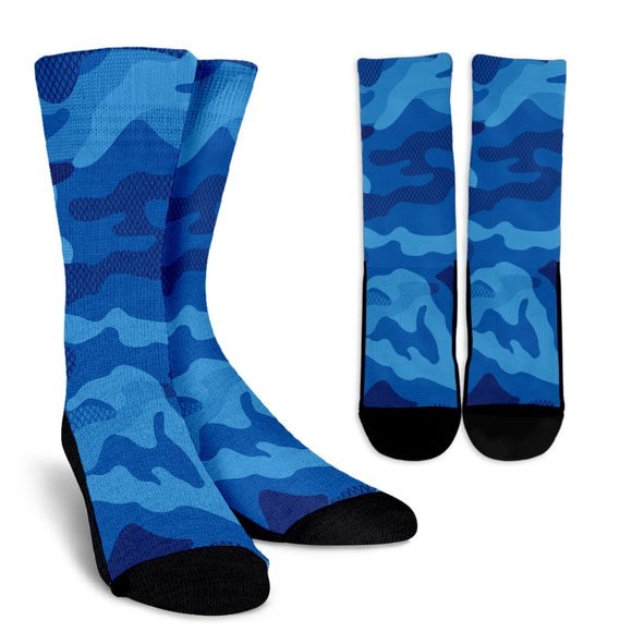 Blue Army Love Crew Socks