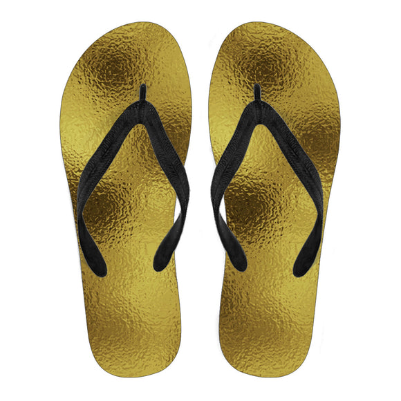 Glittering Gold Women's Flip Flops