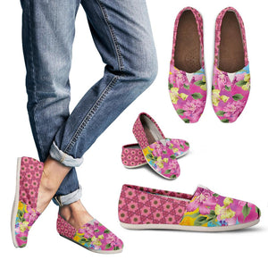 Pink Flowery Women's Casual Shoes