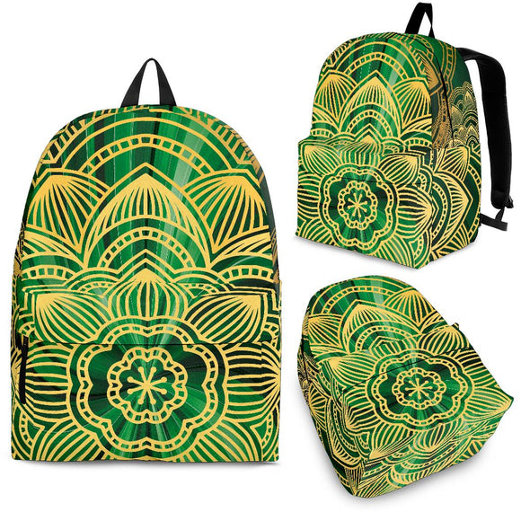 Glamour Green Mandala Backpack