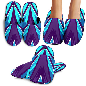 Racing Style Violet & Light Blue Vibes Slippers