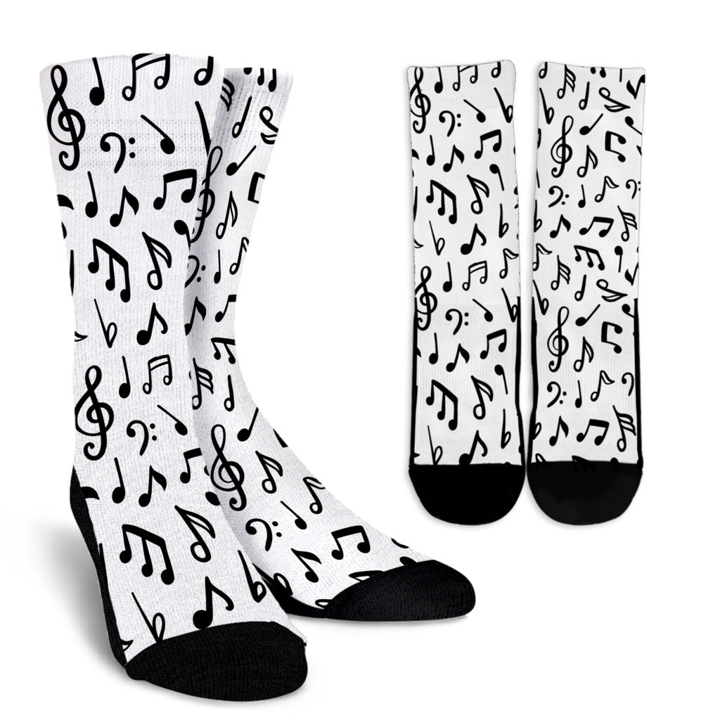 Music Notes Lovers Crew Socks – This is iT Original