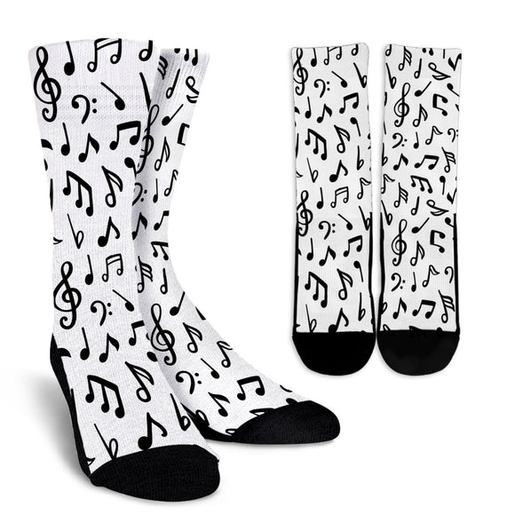 Music Notes Lovers Crew Socks