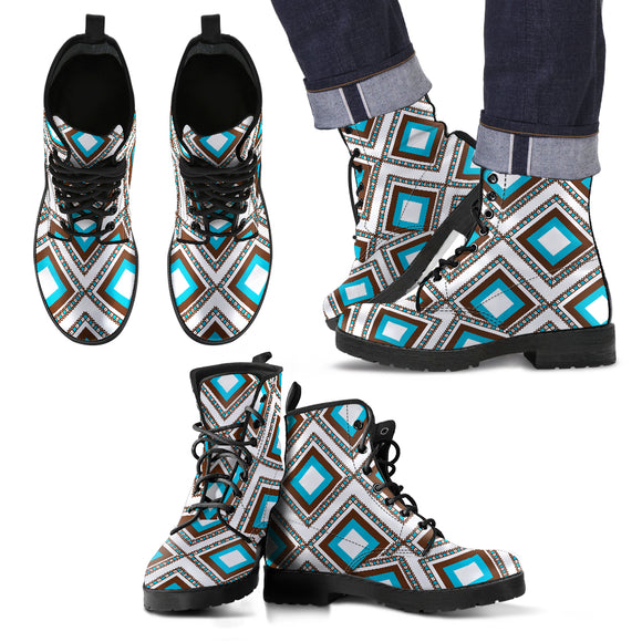 Magical Turquoise Men's Leather Boots