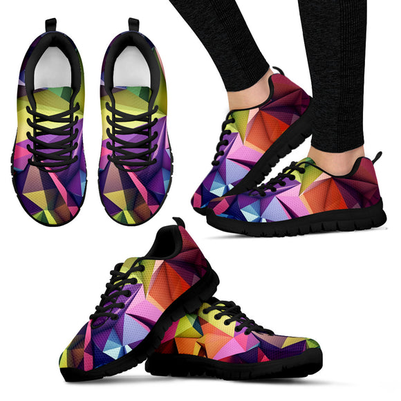 Abstract Geometric Art HandCrafted Women's Sneakers