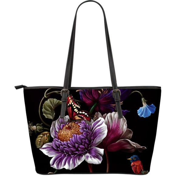 Ayriana Blue Flower Miracle Leather Tote Bag