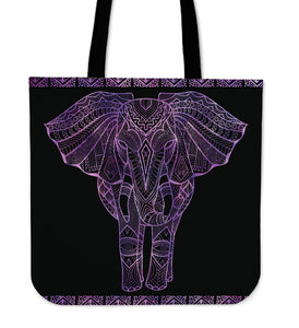 Violet Elephant Cloth Tote