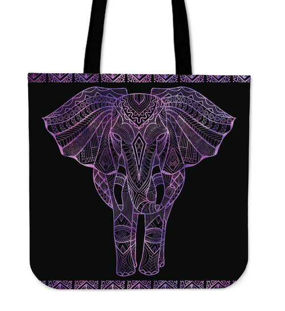Violet Elephant Cloth Tote