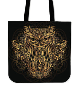 Golden Owl Cloth Tote Bag
