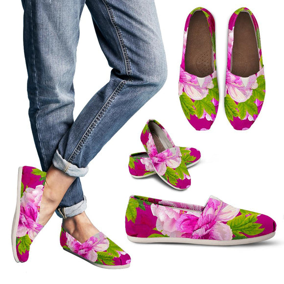 Pink Peony Lovers Women's Casual Shoes