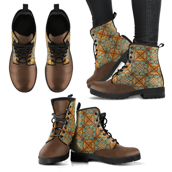 Brown Bohemian Pure Mandala Handcrafted Boots