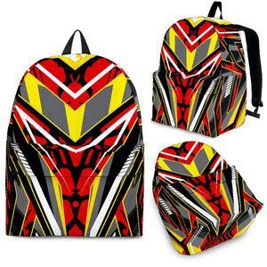 Racing Style Wild Red & Grey Vibes Backpack