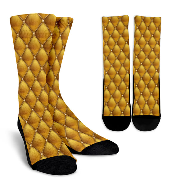 Exclusive Golden Pattern Crew Socks