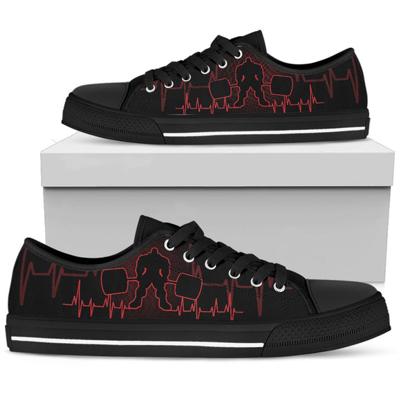 Barbell Red Men's Low Top Shoes