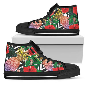 Summer Pineapple Love Men's High Top Shoes