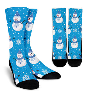 Christmas Perfect Blue Good Vibes Only Crew Socks