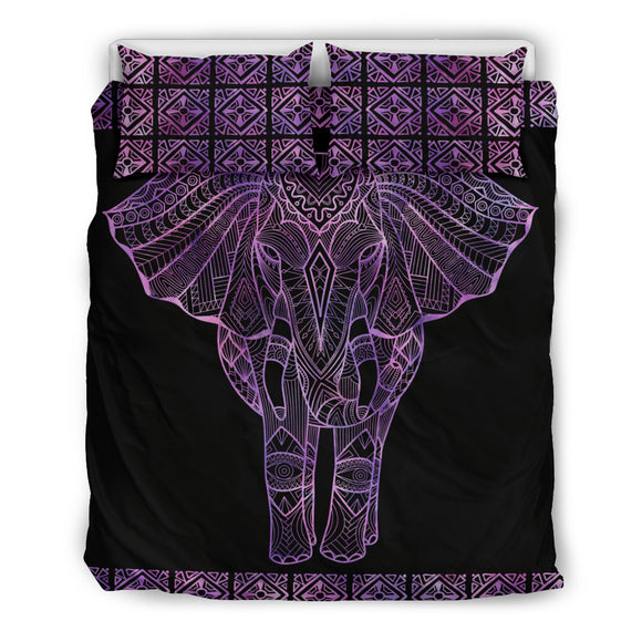 Violet Elephant Bedding Set