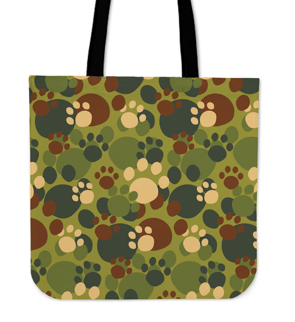 Military Paws Cat Cloth Tote Bag
