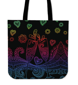 Champagne & Wine Lovers Cloth Tote