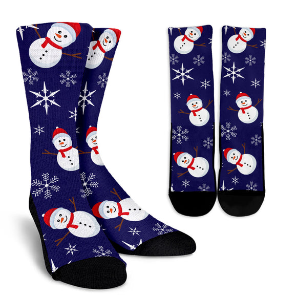 Christmas Blue Good Vibes Only Crew Socks