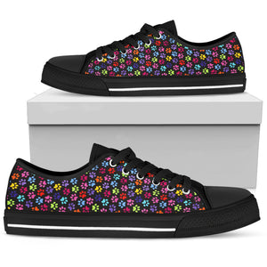Painted Paws Black Women's Low Top Shoes