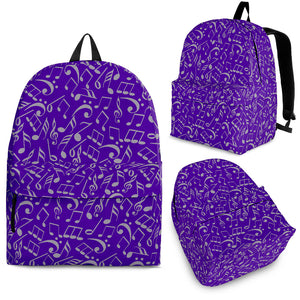 Music Note Purple Backpack