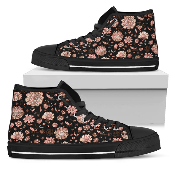 Flowery Modern Style Women's High Top Shoes