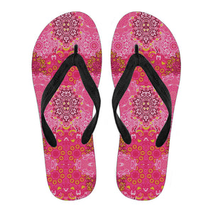 Beautiful Boho Pink Mandala Women's Flip Flops