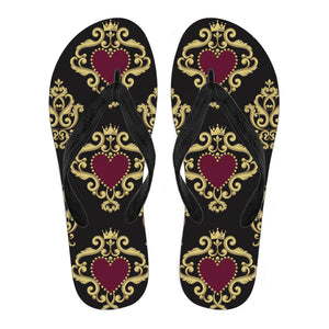 Luxury Royal Hearts Men's Flip Flops
