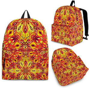 Red Sunny Mandala Backpack