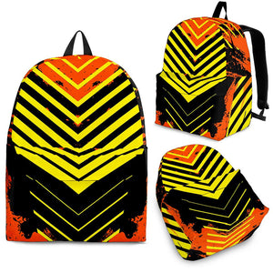 Racing Industrial Style Yellow & Orange Colors Vibe Backpack