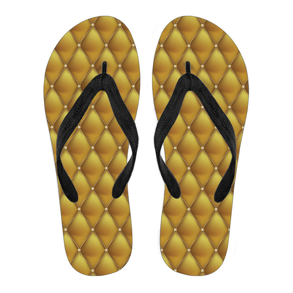 Exclusive Golden Pattern Men's Flip Flops