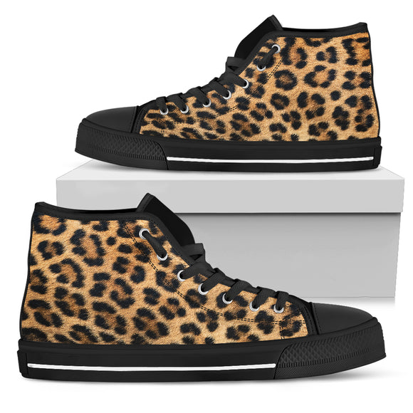 Leopard Skin Women's High Top Shoes