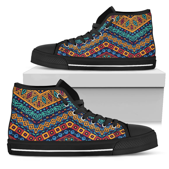 African Modern Style Men's High Top Shoes