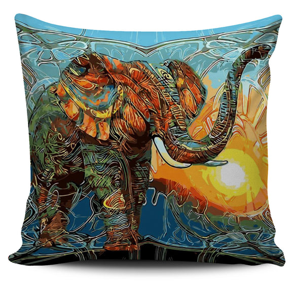 Abstract Colorful Elephant Pillow Cover