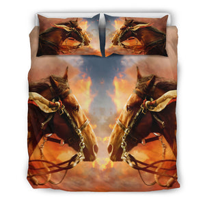 Horse In Fire Bedding Set