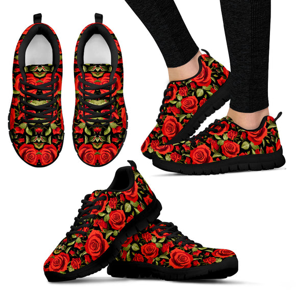 Black Roses Women's Sneakers