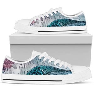 Abstract Blue Deep Ocean Low Top Shoes