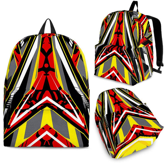 Racing Style Wild Red & Yellow Vibes Backpack