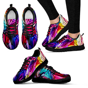 Colorful Psychedelic Liquid Art Women's Sneakers