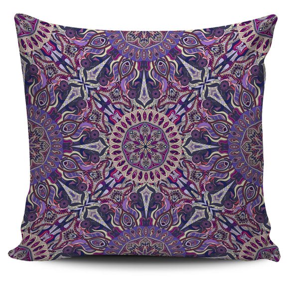 Violet Mandala Pillow Cover