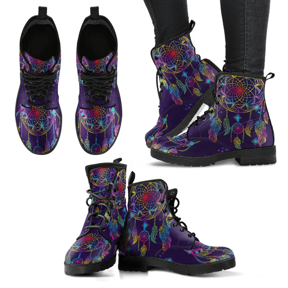Purple Lovely Dreamcatcher Handcrafted Boots