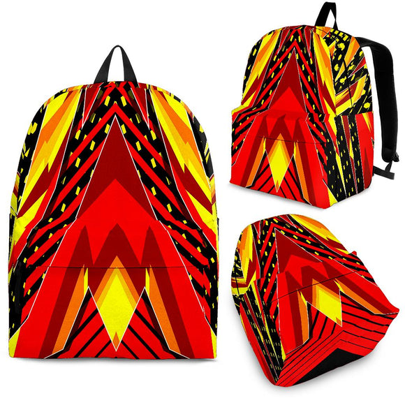 Racing Style Wild Red & Yellow Colors Vibe Backpack