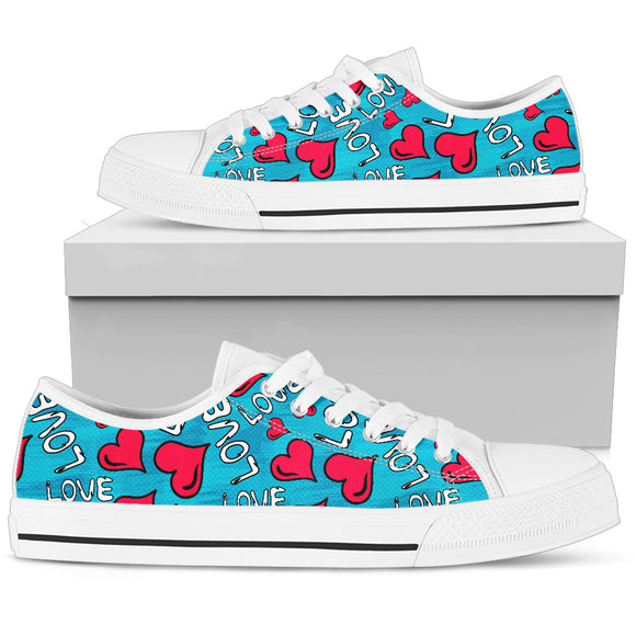 Hearts With Love Women's Low Top Shoes
