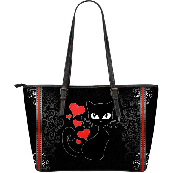 Kitty Love Large Leather Tote Bag